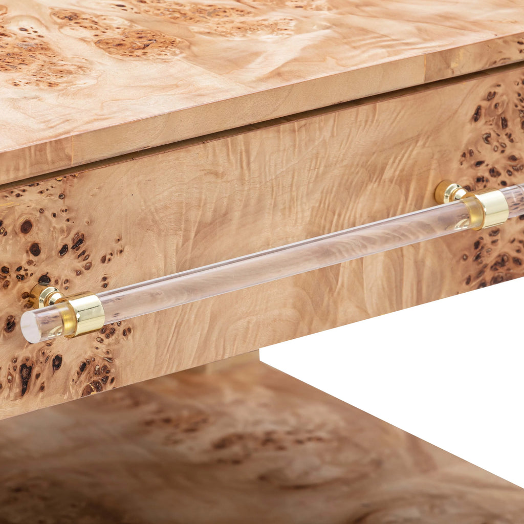 Natural Burl Nightstand Z962