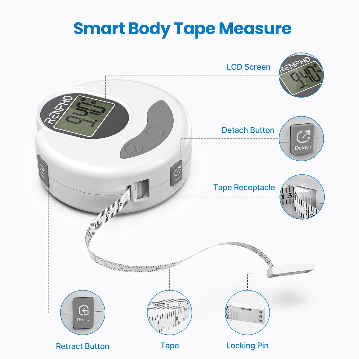 Smart Bluetooth Body Measuring Tape M814299