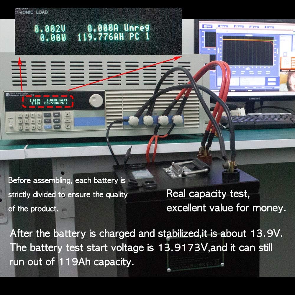 12V 120Ah LiFePO4 Deep-Cycle Battery with Built-in BMS X403