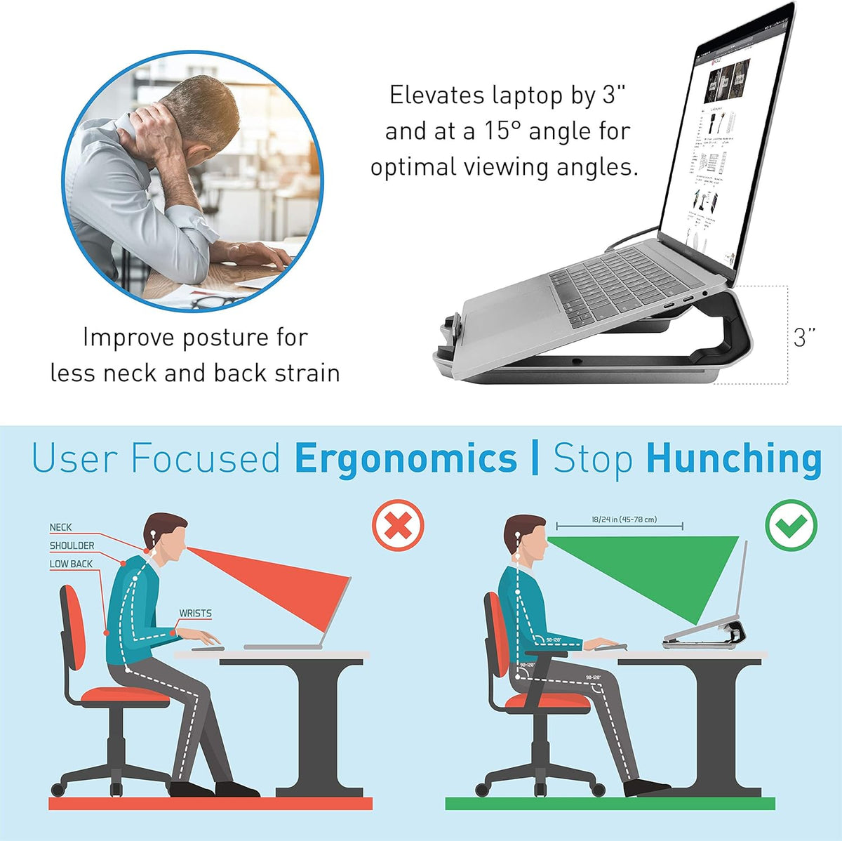 RGB Laptop Stand with USB Ports E855869
