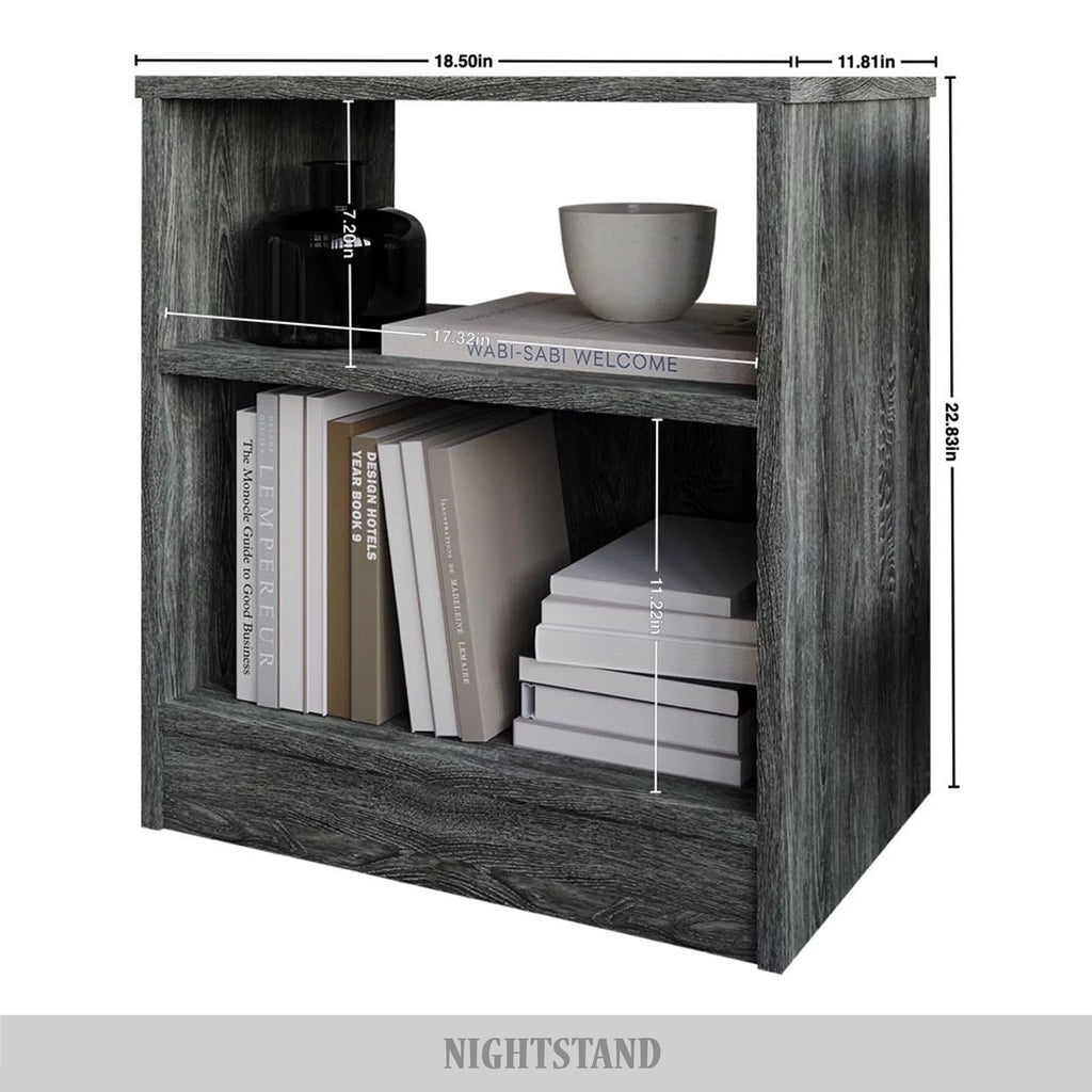 Minimalist Nightstand with Shelf F1480
