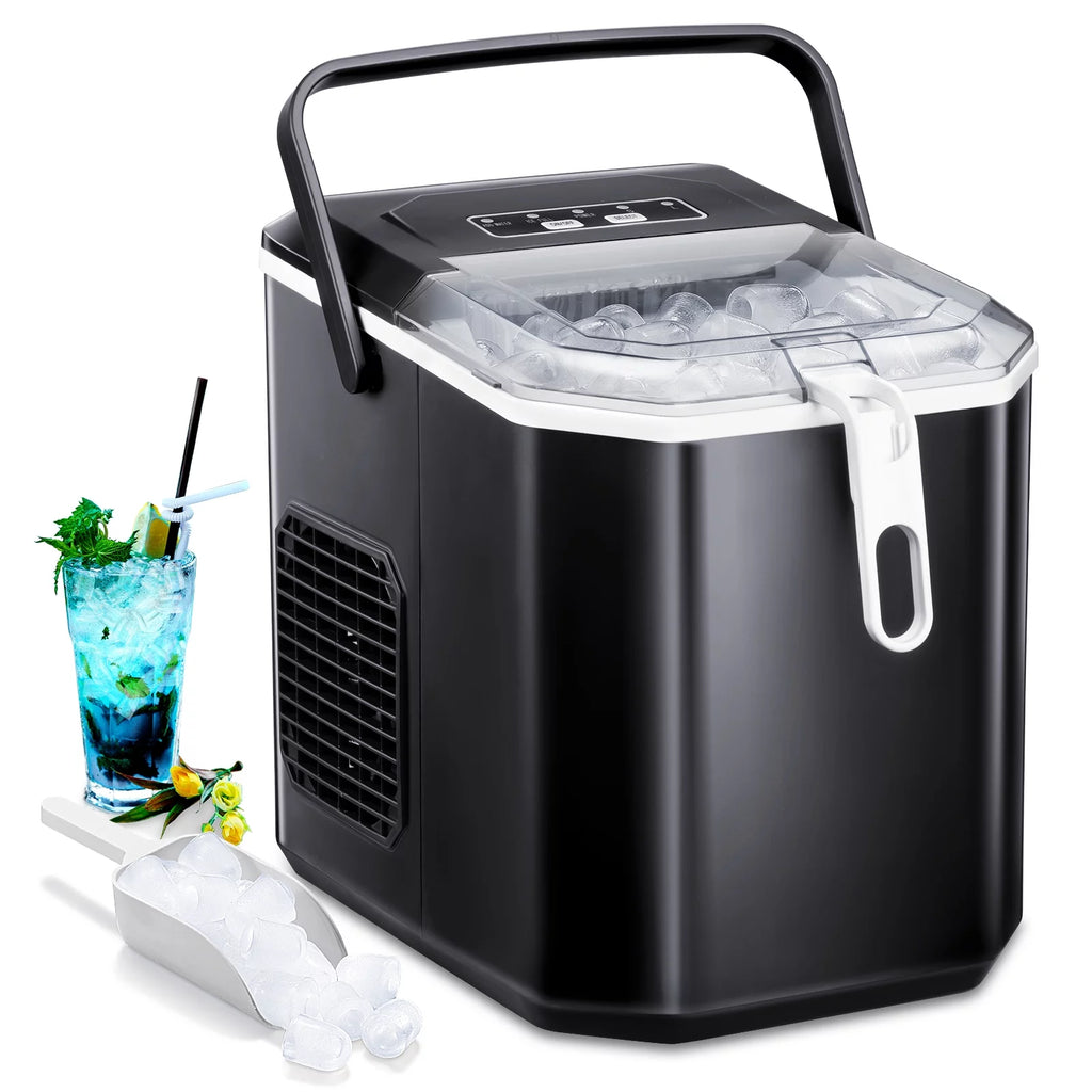Countertop Ice Maker 26lbs 9Pcs/6Mins Black X24415