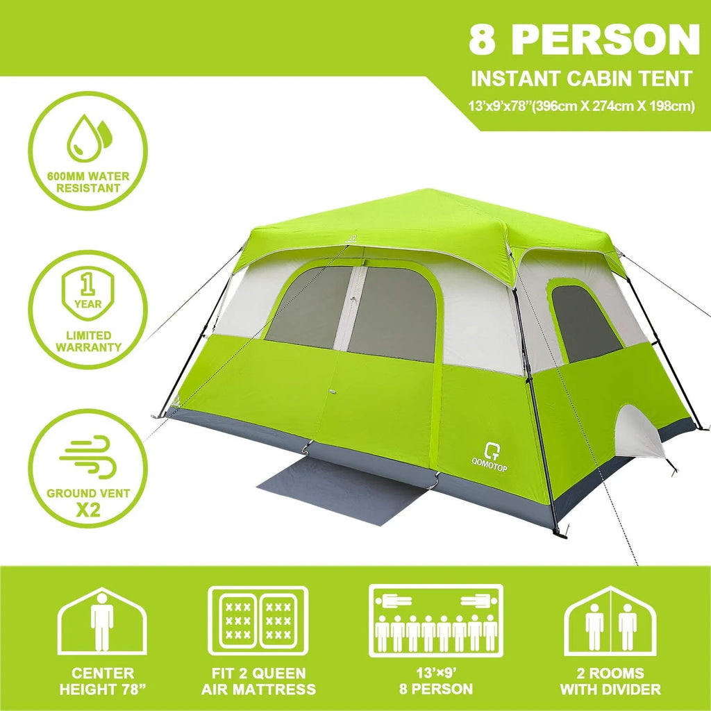 8 Person Instant Waterproof Camping Tent M855
