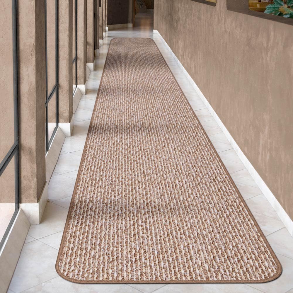 Skid-Resistant Carpet Runner Praline Brown 24 Feet X 48 Inches J99849