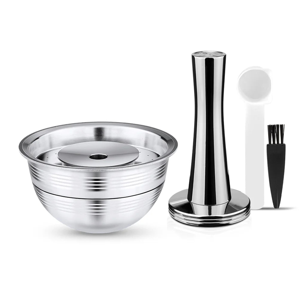 Stainless Steel Reusable Coffee Capsules Filter Set T25117