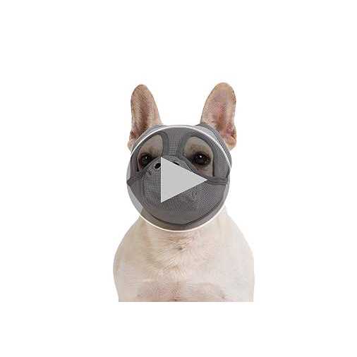 Short Snout Dog Muzzle Adjustable Breathable Mesh Z386185