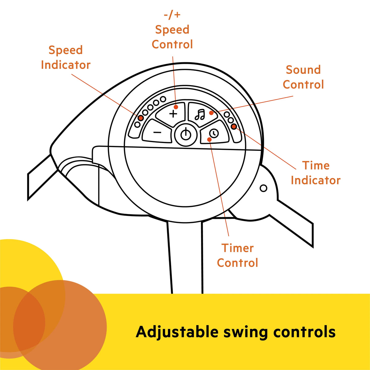 Portable Compact Baby Swing with Toys G172895