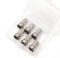 RG6 F-Type Twist-On Coaxial Cable Connector 6PCS Silver U865468