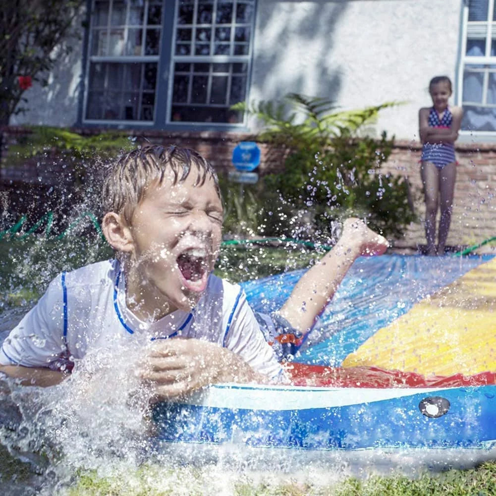 16FT Double Water Slides with Sprinklers H33177