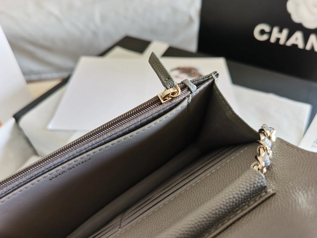 Grey Mini Flap Bag Y795