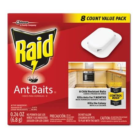 Raid Ant Baits 0.24 oz 8/Box 12 Boxes/Carton F85194