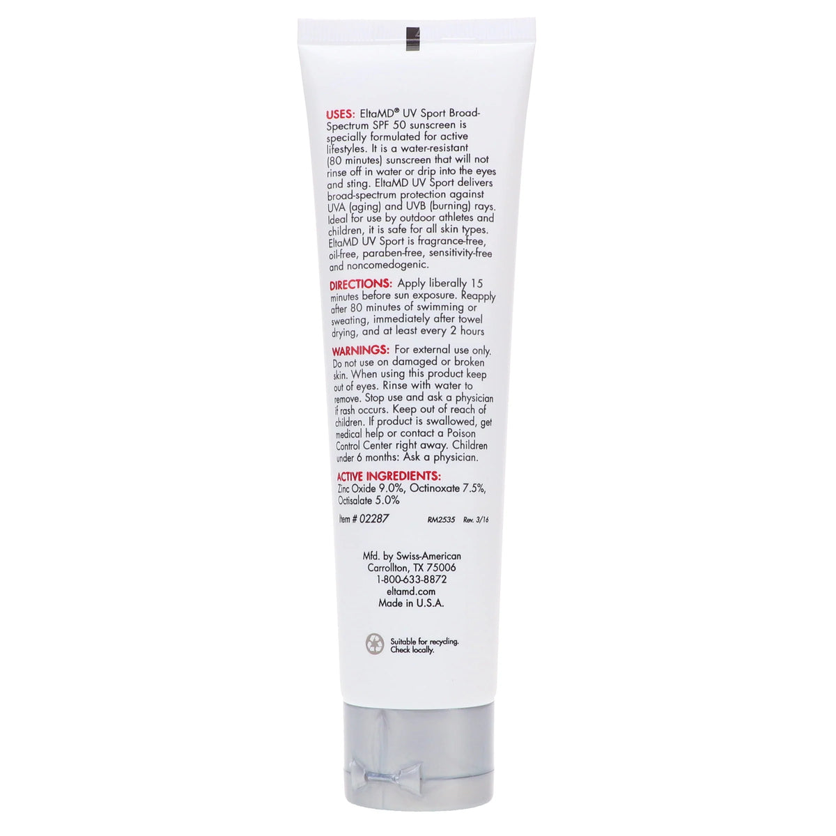 SPF 50 Water Resistant Sunscreen 3 oz D596713