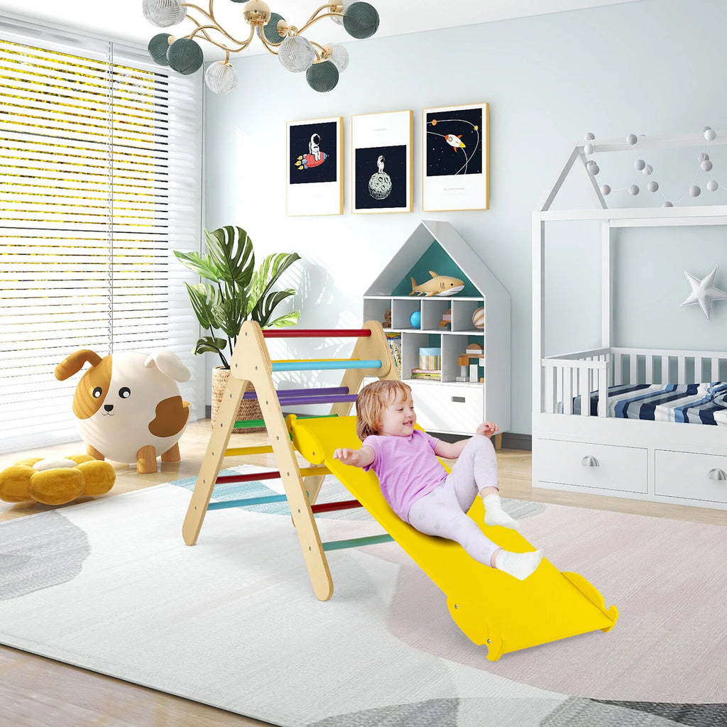 Wooden Climbing Triangle Set with Ramp W69696