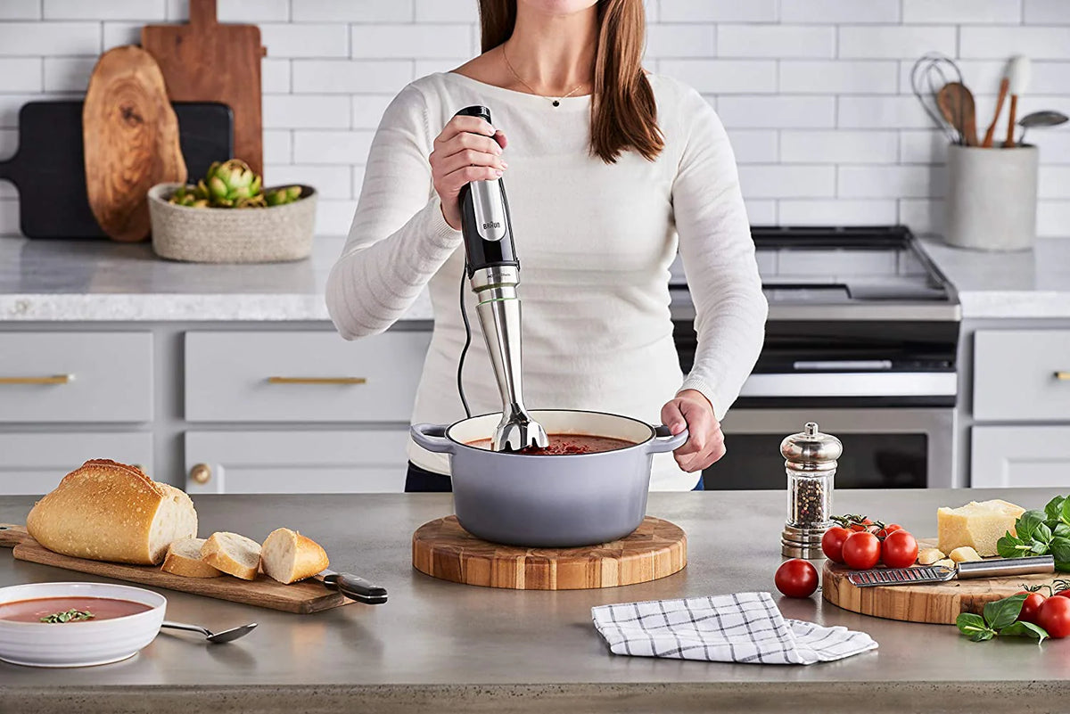 500W Immersion Hand Blender with 2-Cup Food Processor D8498