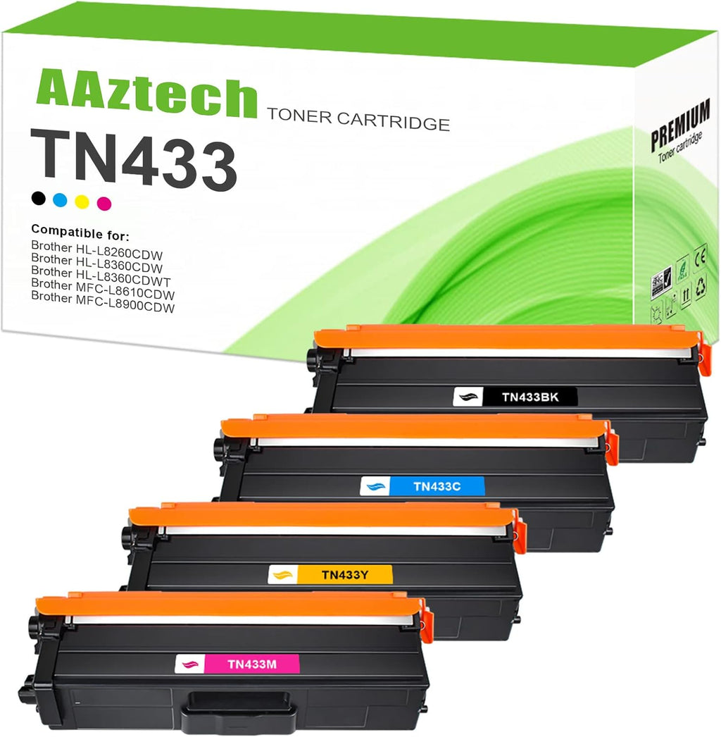 Compatible TN433 Toner Cartridge 4-Pack K9285