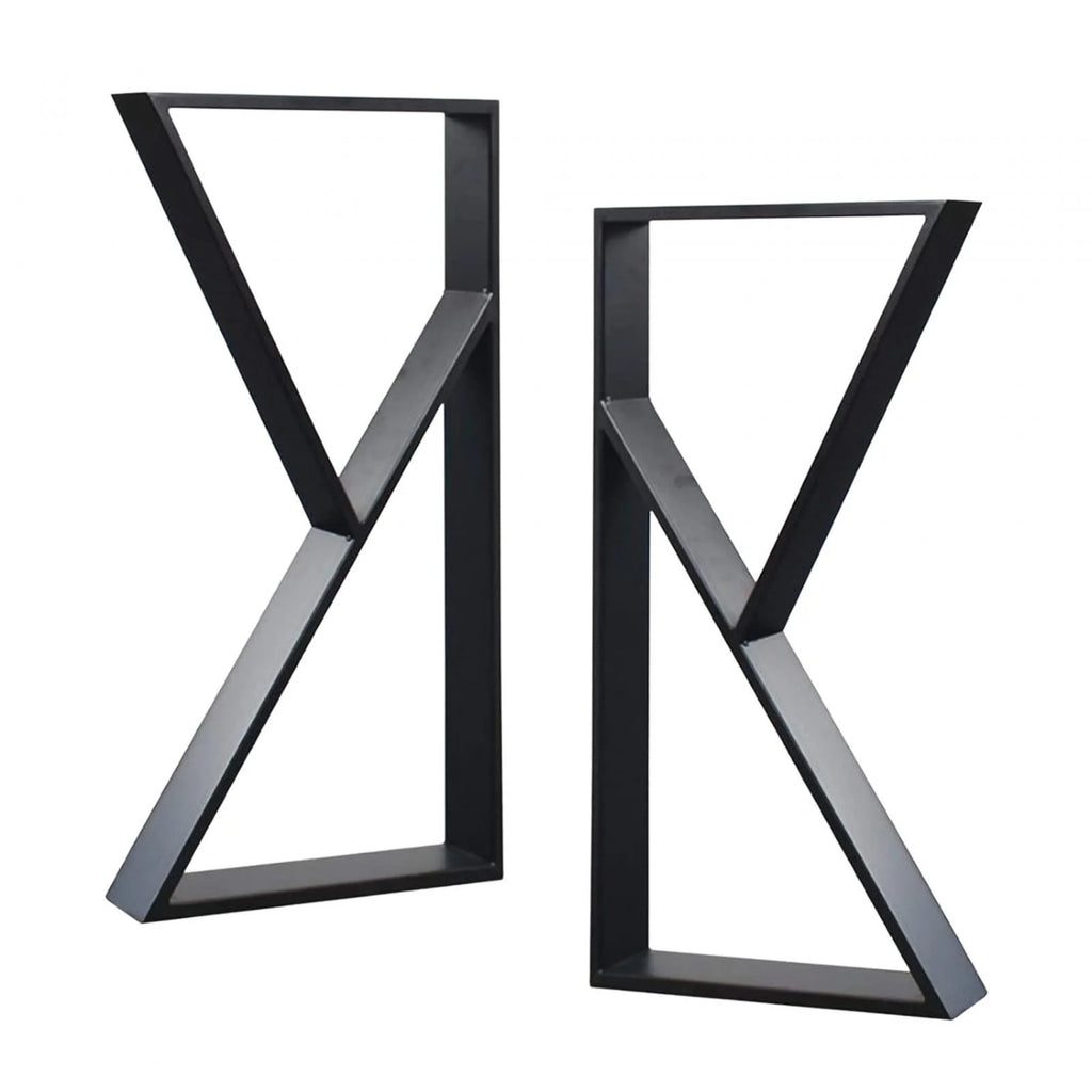Black Metal Table Legs 2Pcs Z714279