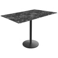 42 in. Indoor & Outdoor Table with Black Marble Top X48671