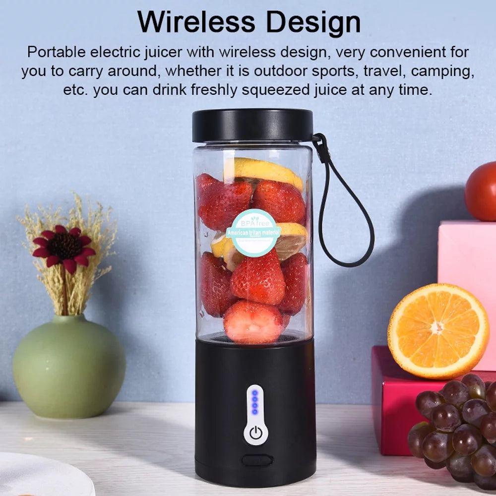 Portable Blender Cup USB Electric Juicer 530ml A7925