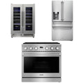 36 Gas Range, Refrigerator and Wine Cooler P164578