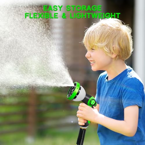 25 FT Non-Expandable Heavy-Duty Water Hose with 10-Function Nozzle G25070