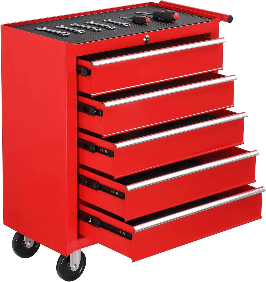 5 Drawer Rolling Tool Chest with Lock & Key C380