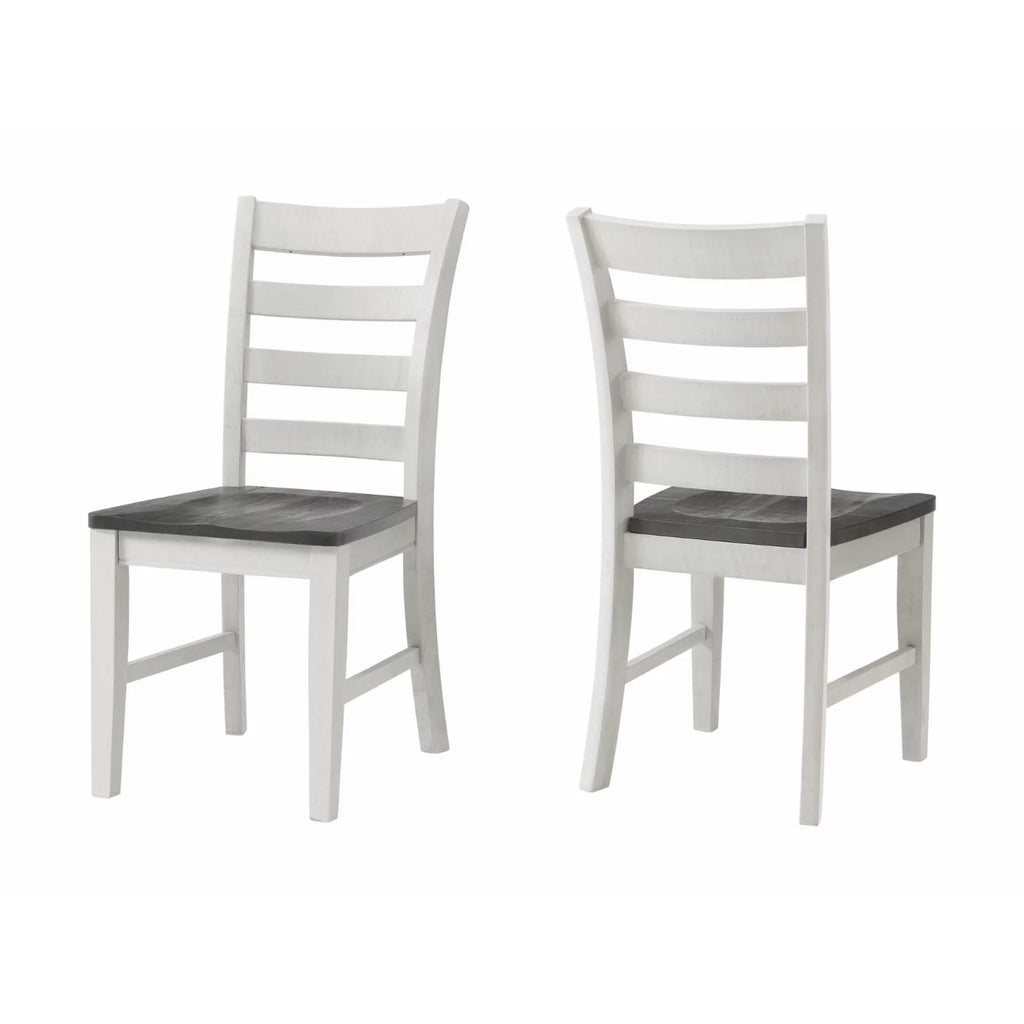 White Solid Wood Dining Chair Set of 2 V81460