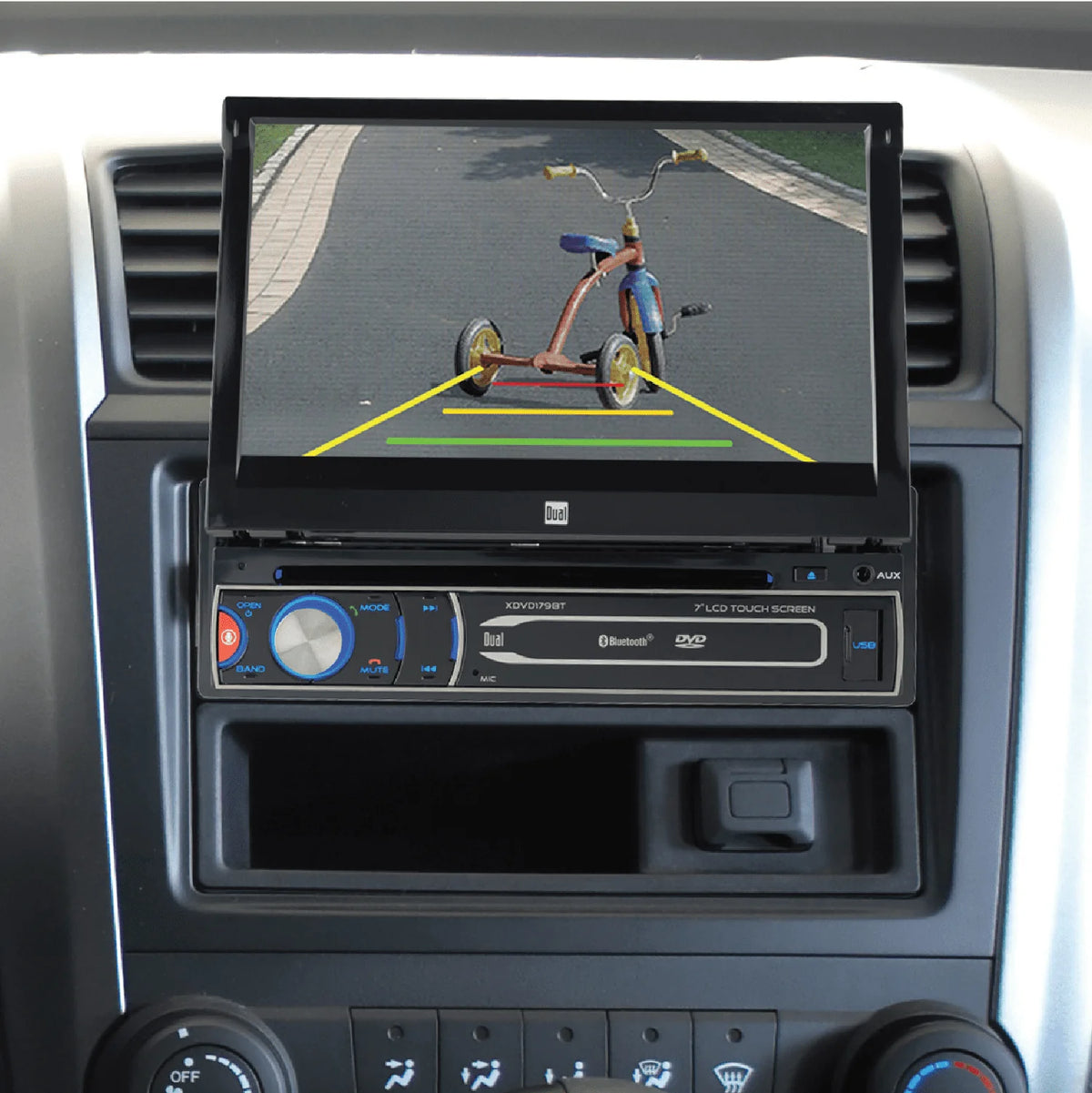 7 inch Single DIN Car Stereo with Motorized Touch Screen P597214