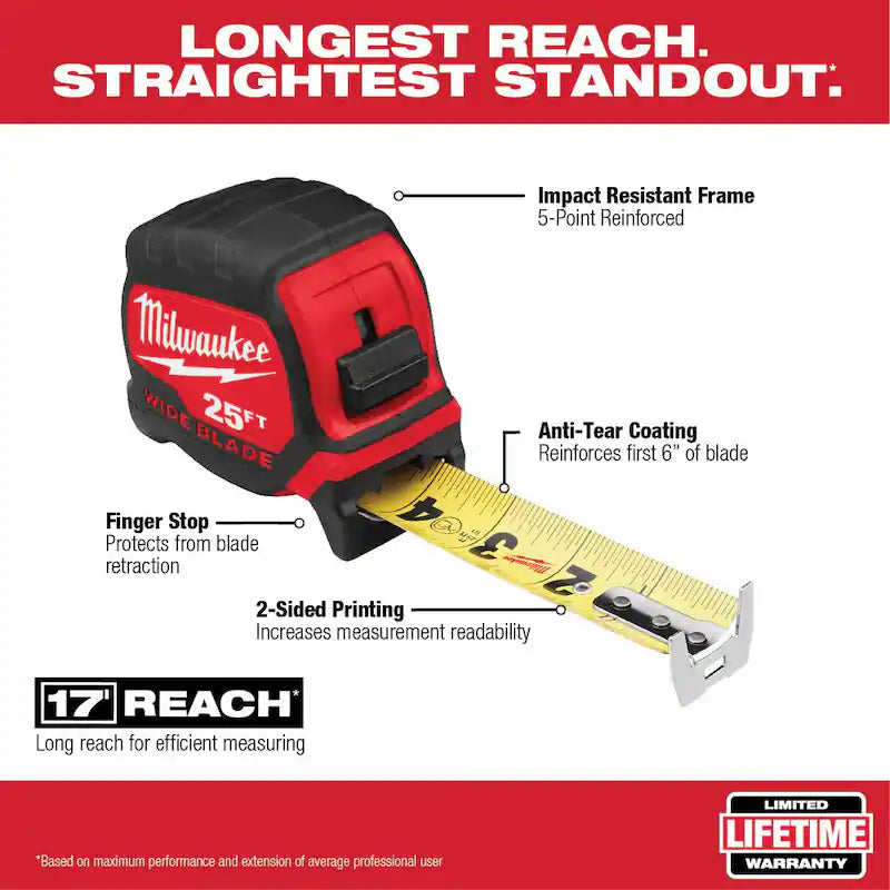 25 ft. Tape Measure with 16 ft. Auto Lock Tape Measure J466