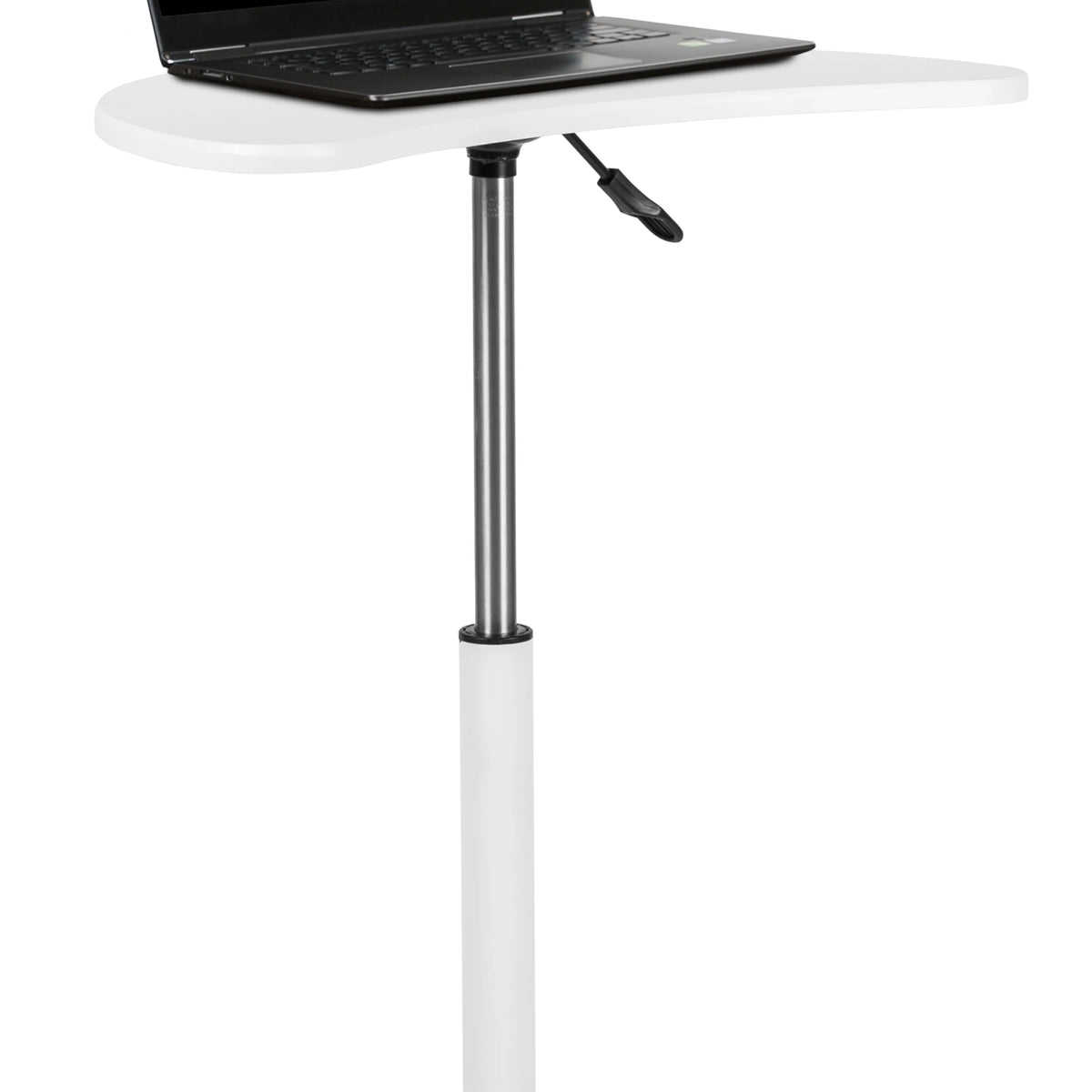White Sit to Stand Mobile Laptop Desk O774048
