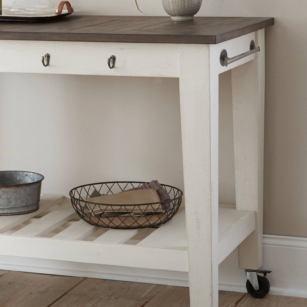 White Kitchen Cart V308