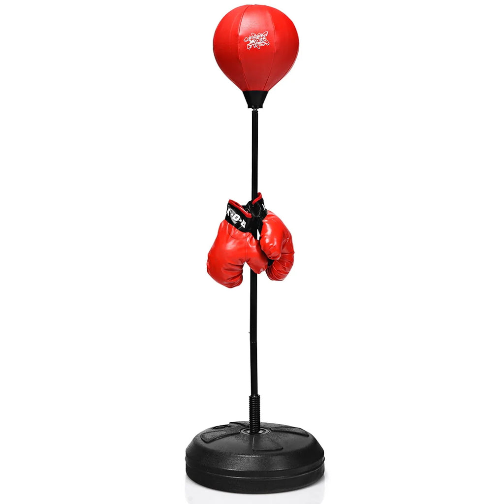 Boxing Punching Bag with Height Adjustable Stand and Boxing Gloves X152861