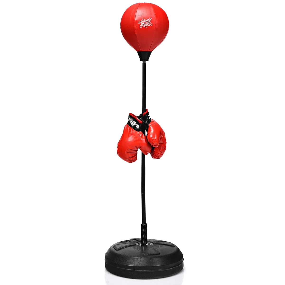 Boxing Punching Bag with Height Adjustable Stand and Boxing Gloves X152861