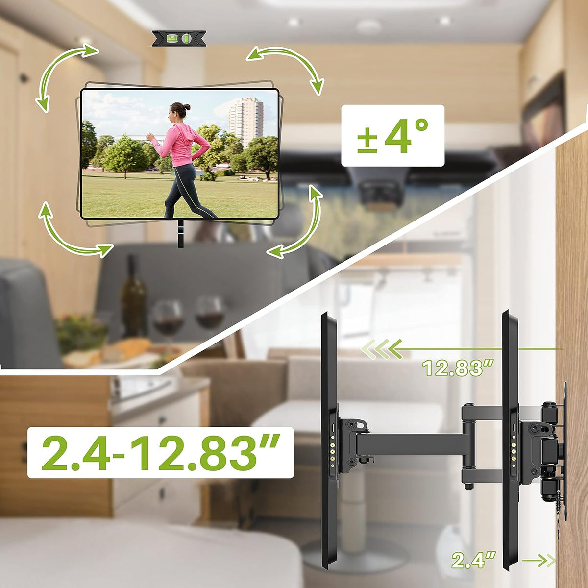 Lockable RV TV Mount for 10-26 Inch Flat Screens, Pack of 2 B77153