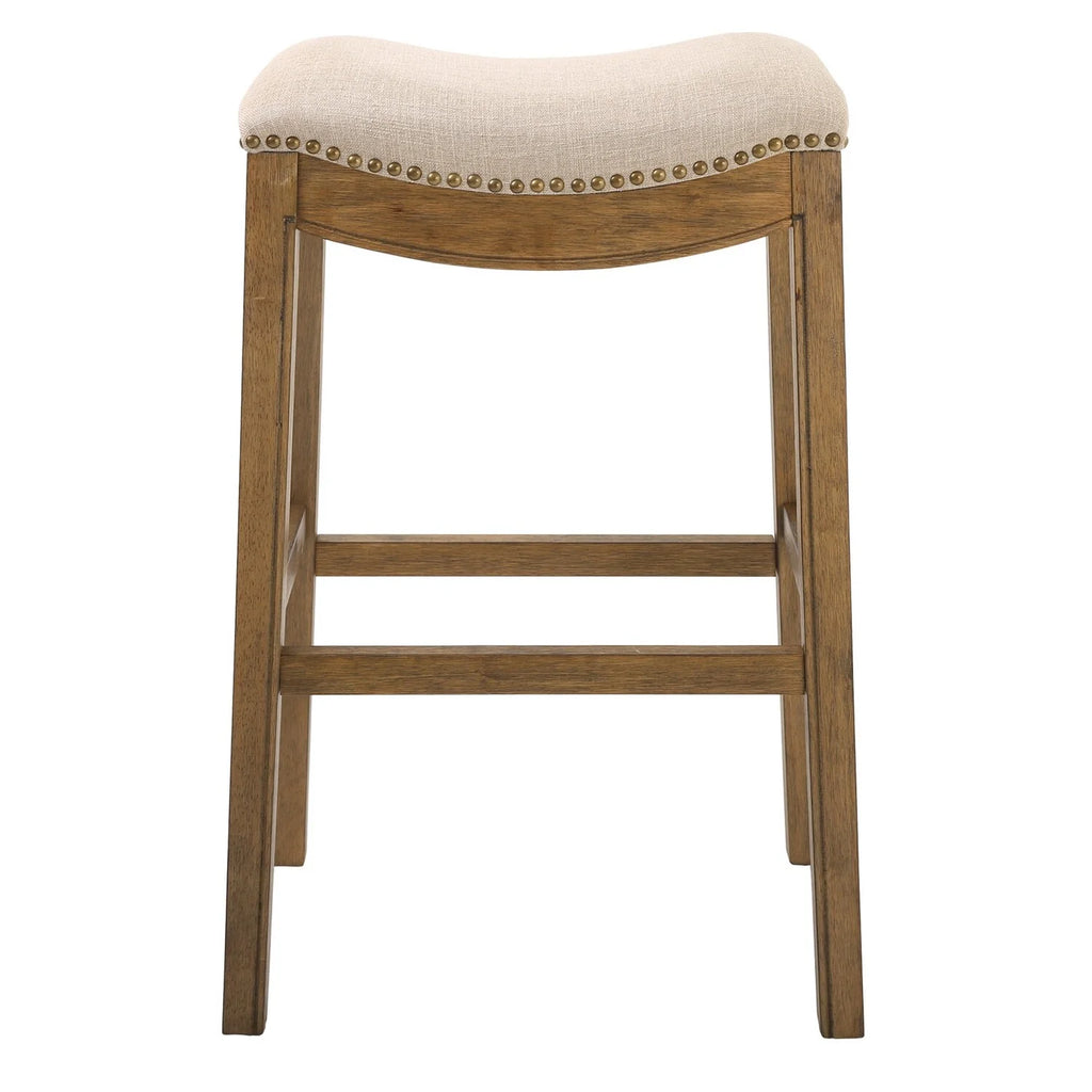 30" Bar Height Stool with Cream Fabric A974