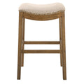 30" Bar Height Stool with Cream Fabric A974