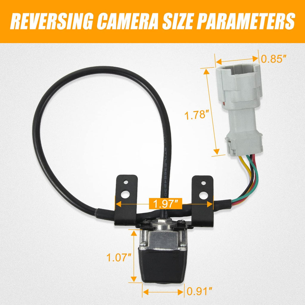 Rear View Backup Camera with Link Cable and Plug D9983