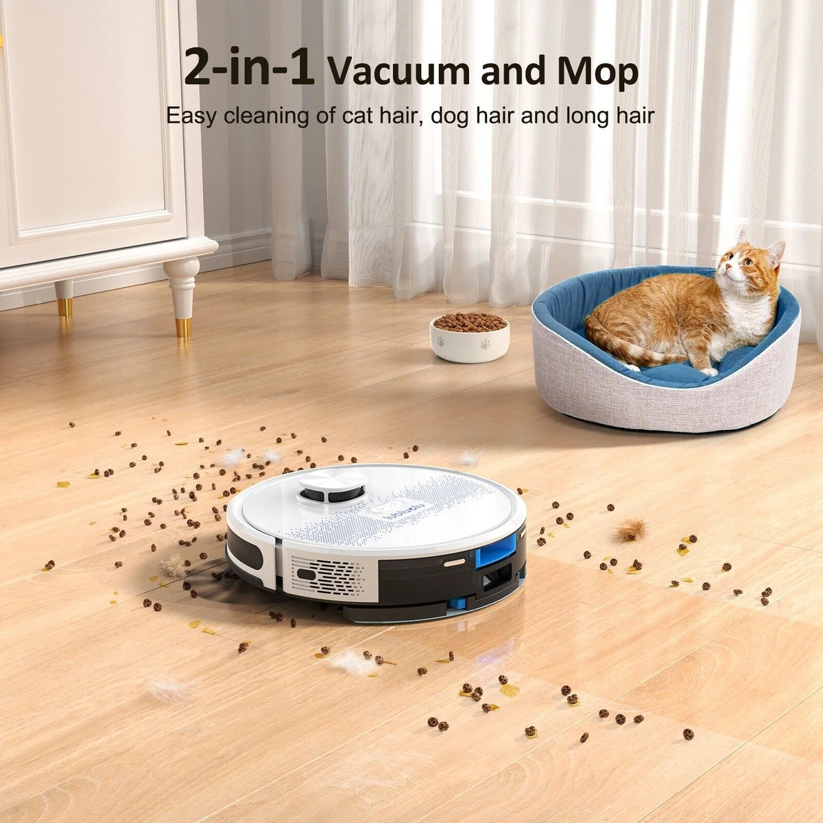 2in1 Robot Vacuum and Mop Combo 230ML White T49099