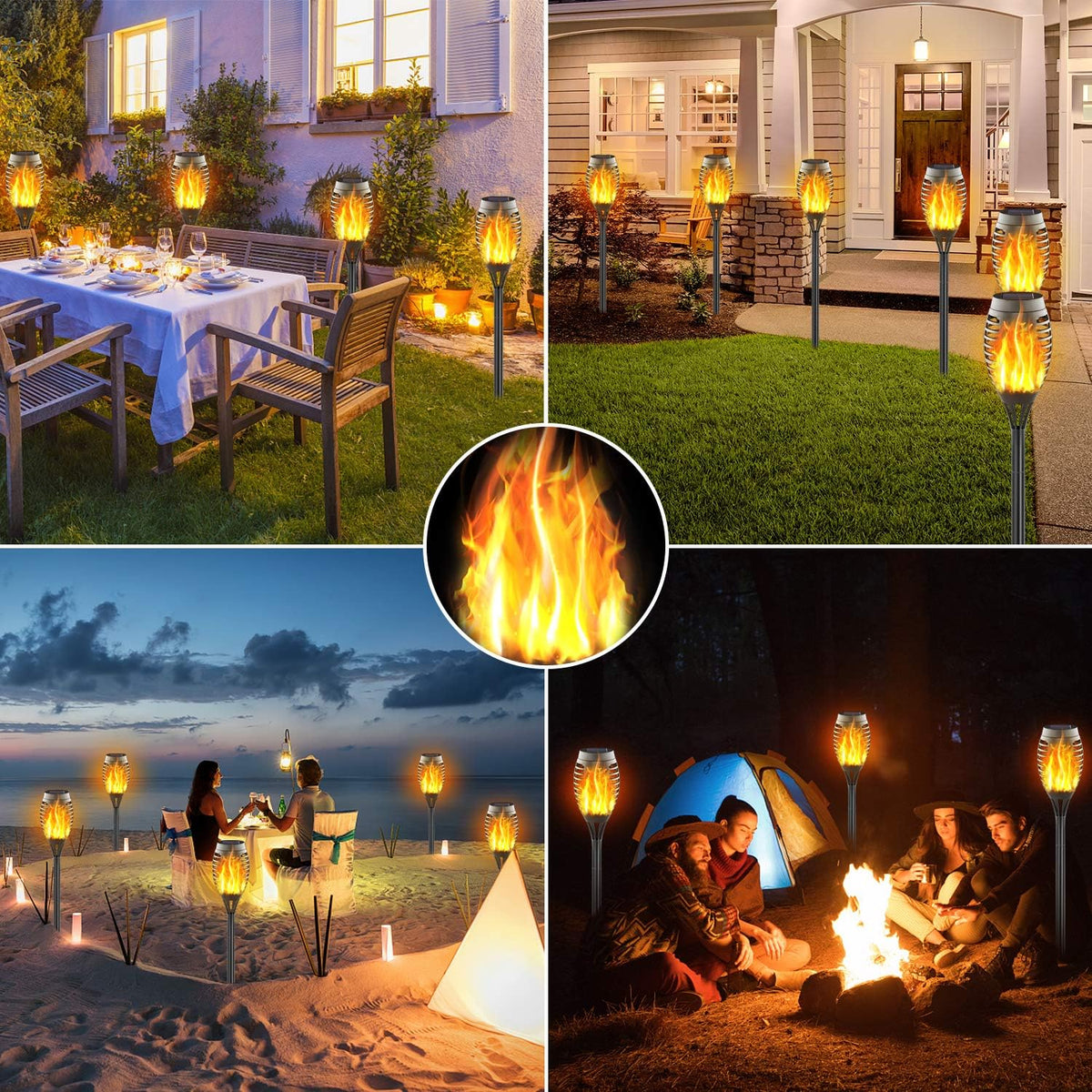 16 Pack Mini Solar Torch Lights Q47299