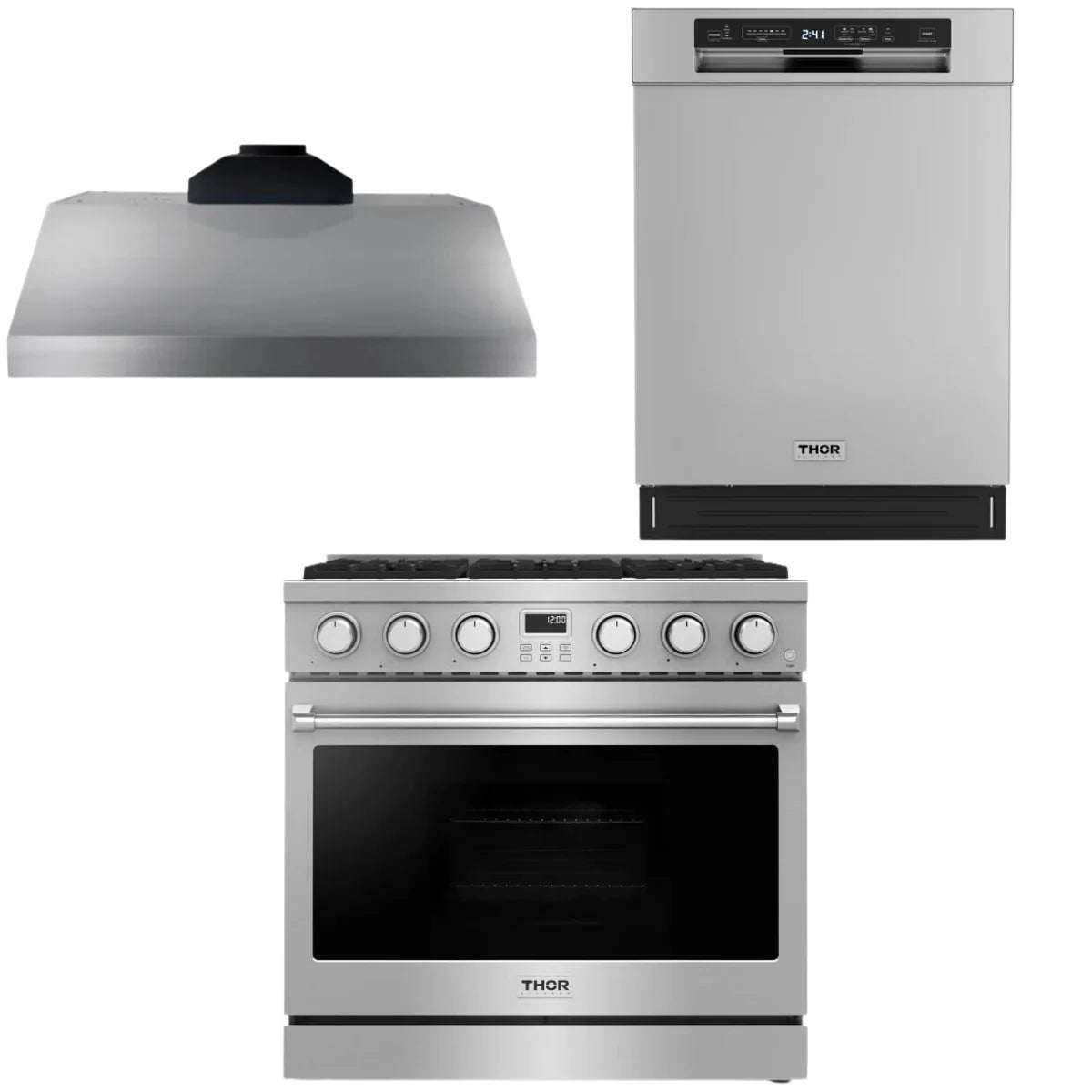 36 Gas Range, Range Hood and Dishwasher L8810