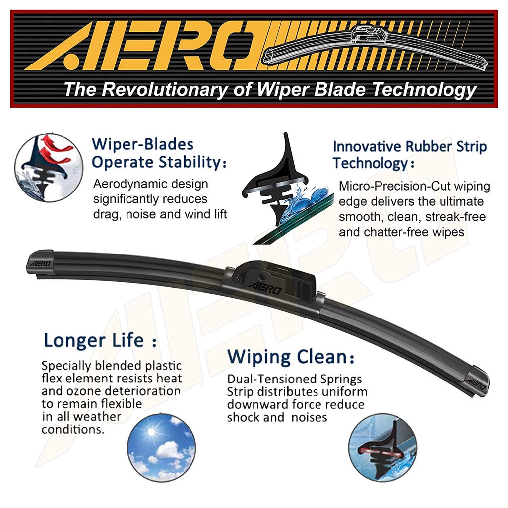 26" All-Season Beam Windshield Wiper Blades Set of 2 D33649