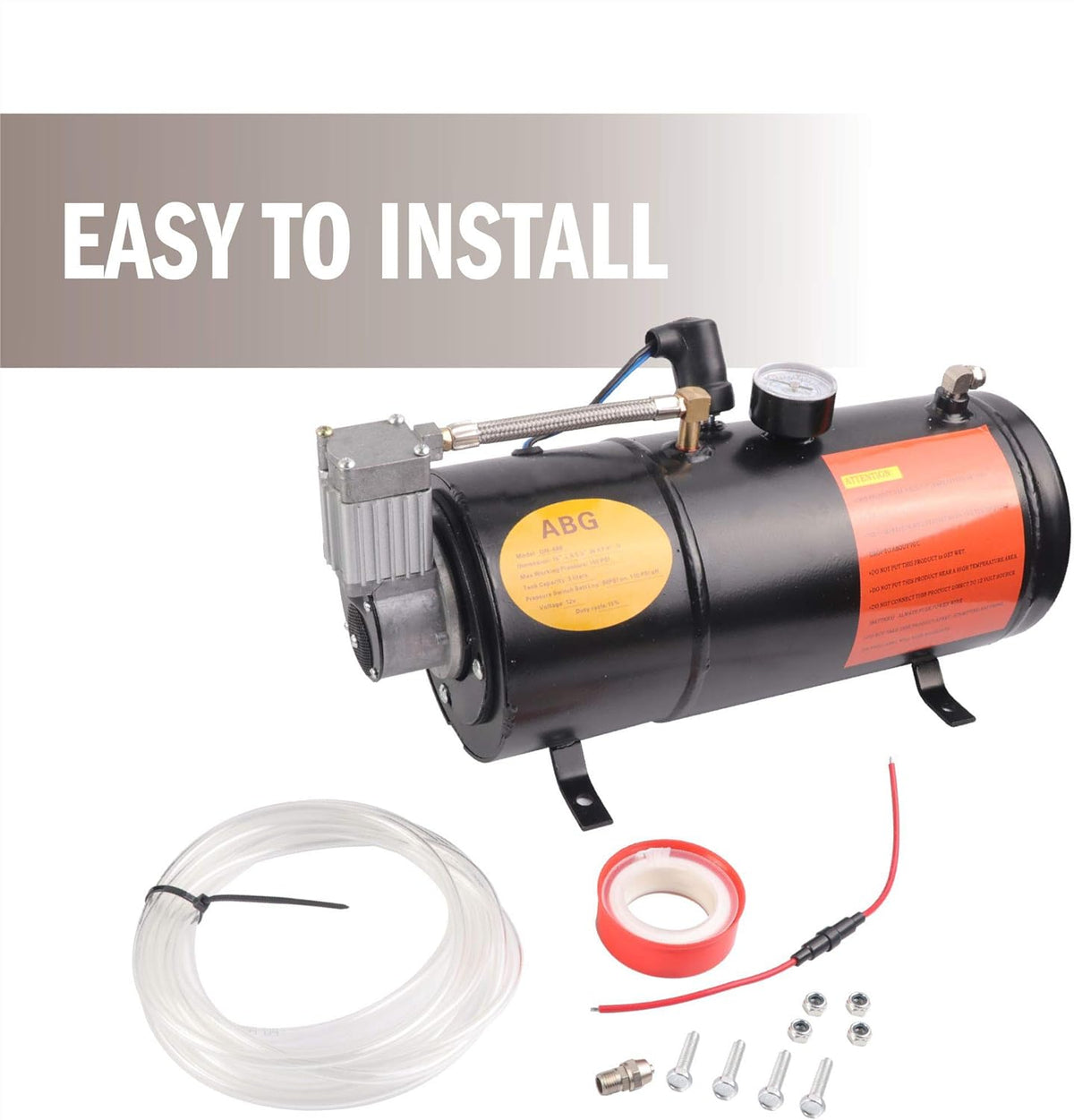 4 Trumpet Train Air Horn Kit with 120 PSI Air Compressor S7386