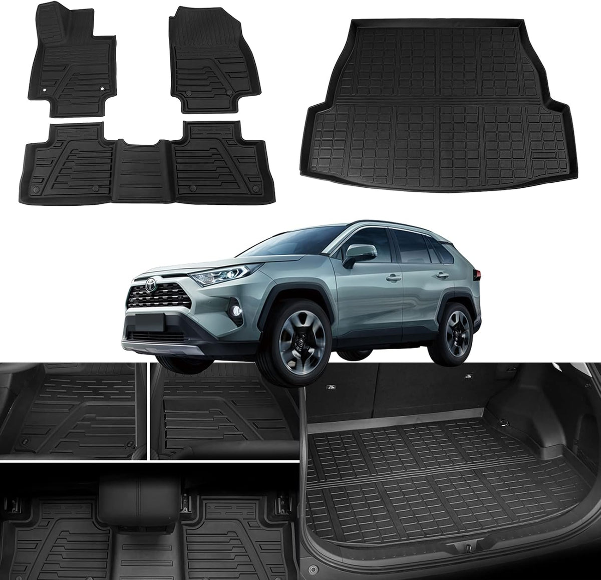 TPE All Weather Cargo Liner Trunk Mats Set of 4 O730