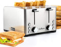 4 Slice Wide Slot Stainless Steel Toaster P353
