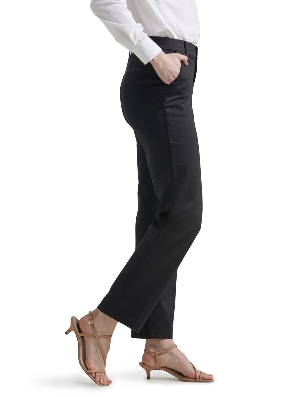 Women's Regular Fit Straight Woven Pant U406