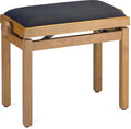 Adjustable Piano Bench with Black Velvet Seat I718776