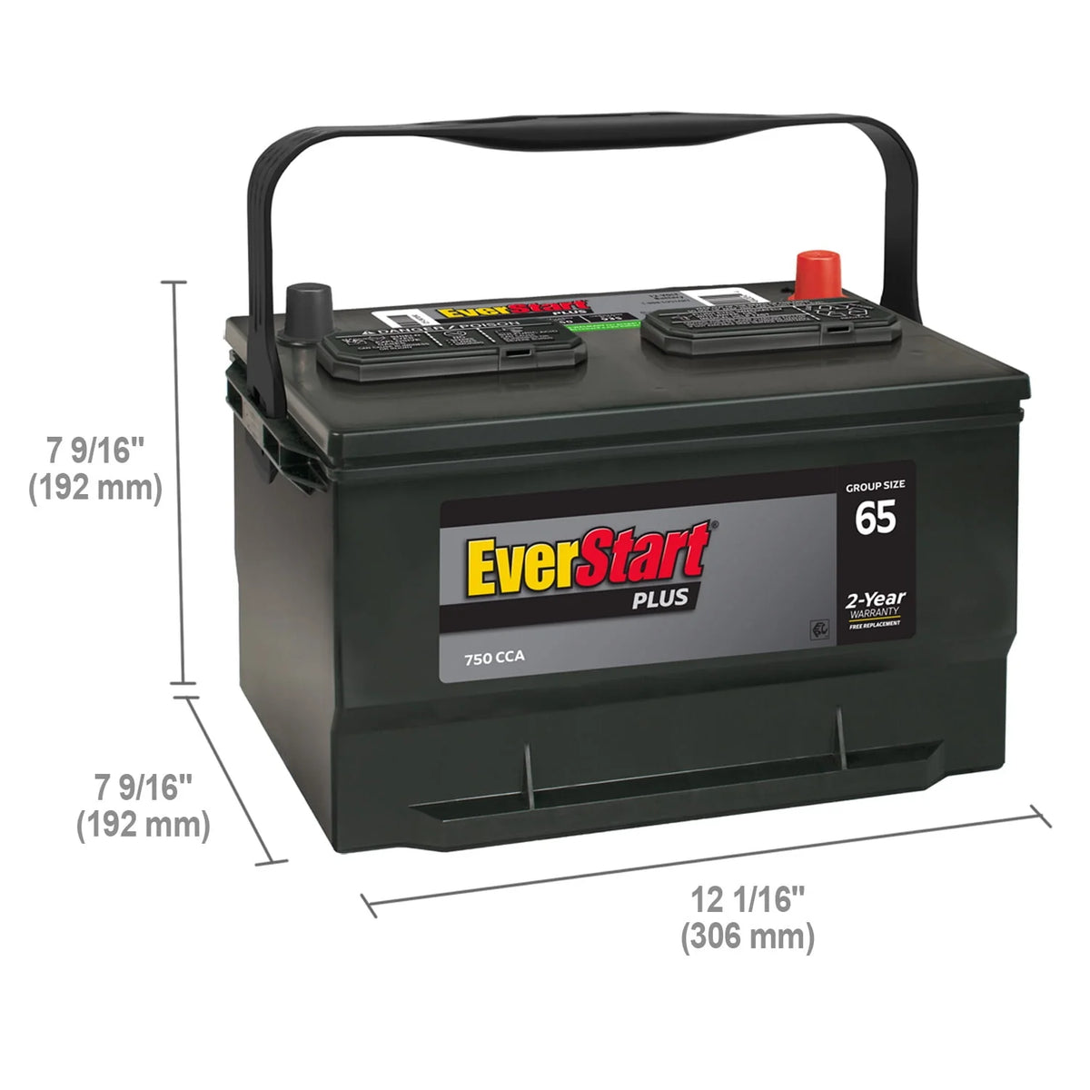 Lead Acid Automotive Battery Group Size 65 12 Volt 750 CCA N4593