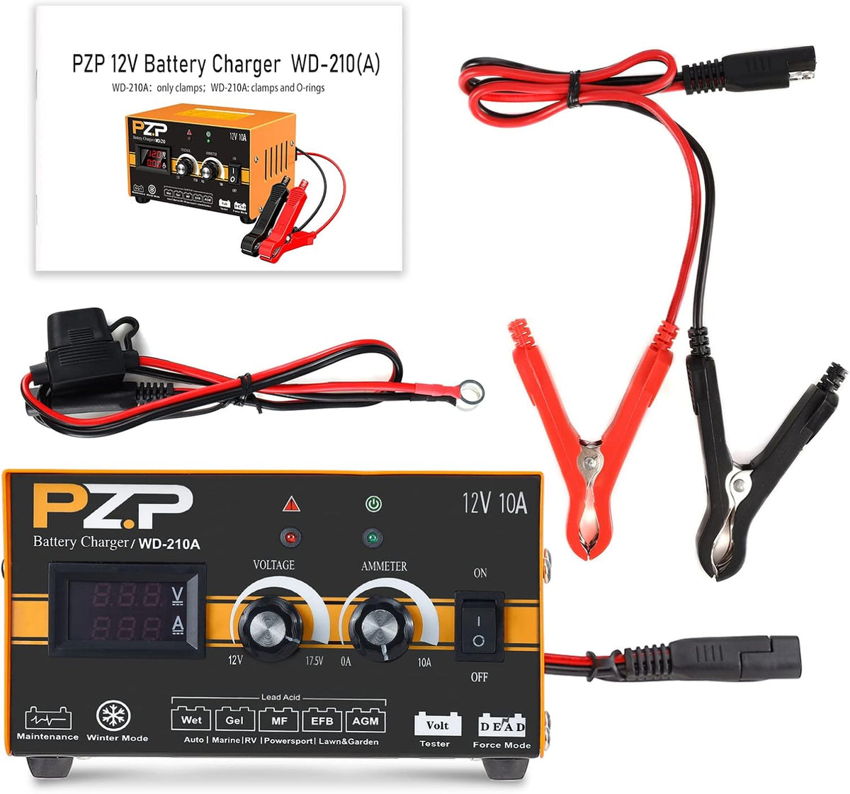 12 Volt 10A Automatic Battery Charger H779015