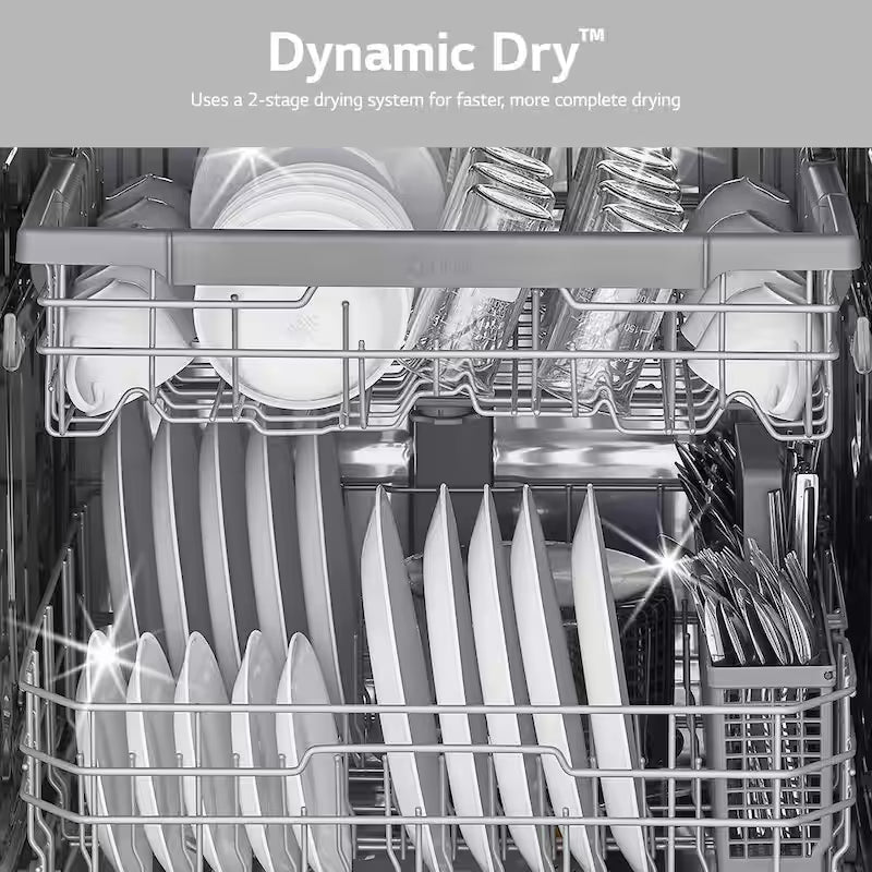 White Front Control Dishwasher with 3rd Rack P10873