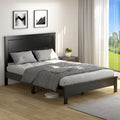 Twin Size Walnut Platform Bed Frame Q770