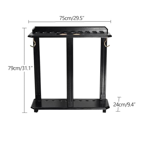 Freestanding Pool Cue Stand Rack Holds 10 Sticks Black K16837